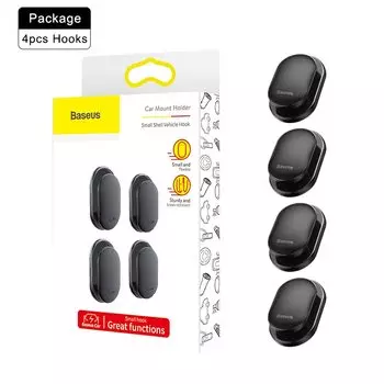 Автомобильный Крючок-органайзер Baseus, 4 Шт., USB-кабель Для Наушников И Хранения Ключей, Липкий Крючок