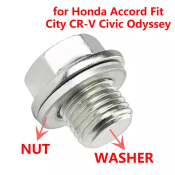 Автомобильный масляный поддон, винт, сливная гайка, пробка болта, прокладка для Honda Accord Fit City CR-V Civic Odyssey