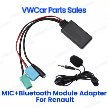 Автомобильный модуль Bluetooth 5,0, кабель AUX, адаптер, микрофон, громкая связь, мини-ISO, 6 контактов, 8 контактов, AUX-кабель для Renault Megane 2, обновленный радиоприемник