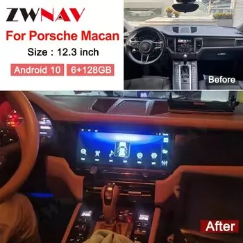 Автомобильный мультимедийный плеер, 12,3 дюймов, Android 10, для Porsche Macan 2011, 2012, 2013, 2014, 2015, GPS, радио, стерео, поддержка системы Bose