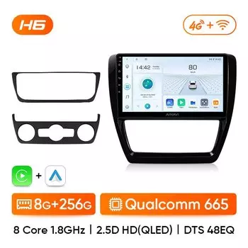 Автомобильный мультимедийный плеер Ainavi для Volkswagen VW Jetta 6 MK6, беспроводной Carplay Android Auto 4G Wi-Fi 2din