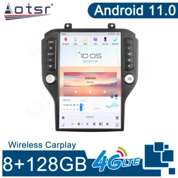 Автомобильный мультимедийный плеер Carplay Android 11 GPS-навигация 4G WiFi стерео экран автомобильное радио для Ford Mustang 2015-2020 Qualcomm 665