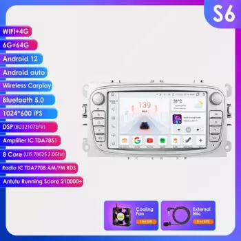 Автомобильный мультимедийный плеер Hizpo для Ford Focus S-Max Mondeo 9 Galaxy C-Max, GPS-навигация, видео без DVD, 2din, 7 дюймов