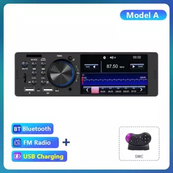 Автомобильный мультимедийный плеер Podofo, MP5-плеер 4,1 дюйма, bluetooth, FM, TF, USB, поддержка камеры заднего вида