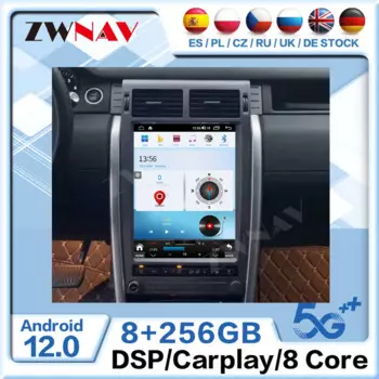 Автомобильный мультимедийный плеер Tesla с экраном Android 12 для Land Rover Discovery 2016 2017 2018-2020 Navi Carplay, автомобильное стереоустройство