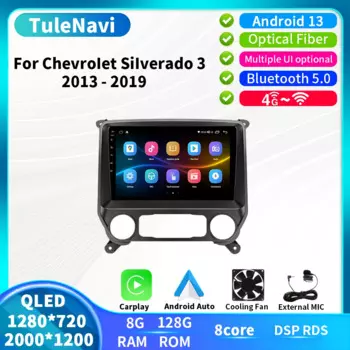 Автомобильный мультимедийный радиоприемник Android для Chevrolet Silverado 3 GMTK2 2013 2014 2015 2016 2017 2018 2019 видеорегистратор камера заднего вида Carplay