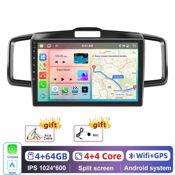 Автомобильный мультимедийный видеоплеер Podofo, автомагнитола 2DIN с 4G CarPlay для Honda Freed 1 Спайк 2008-2016 Android Радио экран