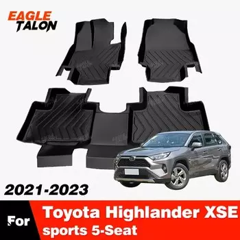 Автомобильный напольный коврик из ТПЭ под заказ для Toyota Highlander XSE sports 5-Seat 2021-2023 2020 2022, чехол для ковра, водонепроницаемые защитные аксессуары