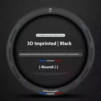 Автомобильный нескользящий замшевый чехол на руль для Volkswagen Passat B7 B8 Golf 5 GTI Beetle Tiguan Touareg Polo T-ROC T-Cross Magotan