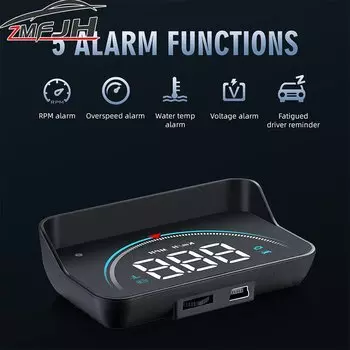 Автомобильный OBD дисплей на лобовое стекло для HUD Спидометр Тахометр Температура воды Напряжение сигнализация ветровое стекло проектор автомобильные электронные аксессуары