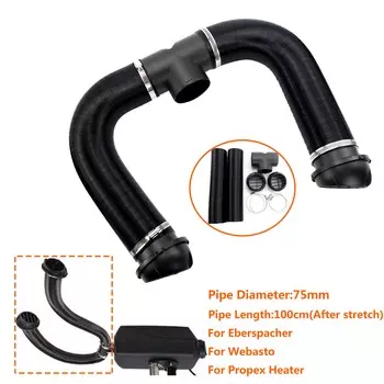 Автомобильный обогреватель 42/60/75 мм, T Y, трубный канал, выход теплого воздуха, черный для Webasto Eberspacher Propex, стояночный дизельный обогреватель