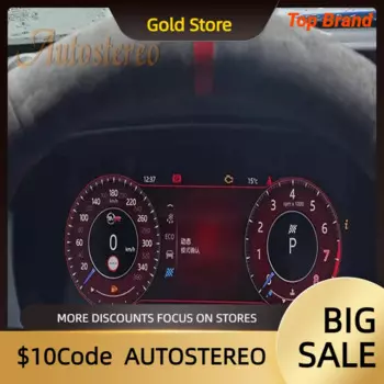 Автомобильный одометр ЖК цифровой кластер 12,3 дюймов для Jaguar XE 2016-2019 приборная панель многофункциональный измерительный экран QLED