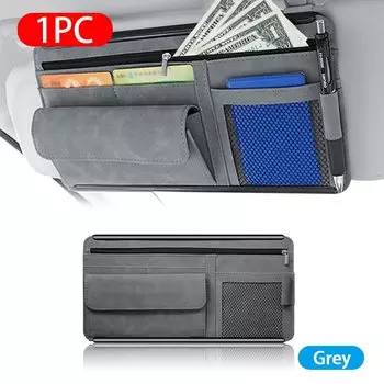 Автомобильный Органайзер Для Солнцезащитного Козырька SEAMETAL, Замшевая 2-слойная Сумка Для Хранения Солнцезащитных Очков