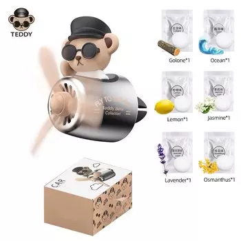 Автомобильный освежитель воздуха Bazaar Dog Pilot Vent, диффузор для духов, вращающийся пропеллер, воздуховыпускное отверстие, аромат, декор для кошек, автоаксессуары