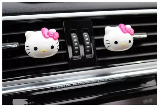 Автомобильный освежитель воздуха Hello Kitty, Милая Автомобильная решетка вентиляционного отверстия, милая декоративная розетка для кондиционера