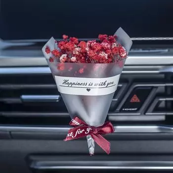 Автомобильный освежитель воздуха, сушеные цветы, автомобильный диффузор духов, Гипсофила, воздуховод, автомобильный аромат, автомобильные аксессуары для интерьера