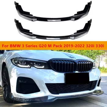 Автомобильный передний бампер для BMW 3 серии G20 M Pack 2019-2022 320i 330i MP Body Kit Spoiler Splitter Bumper Canard Lip Accessories