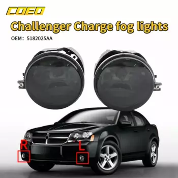 Автомобильный передний бампер, противотуманная фара в сборе для Dodge Challenger Charge 5182025AA, 1 пара