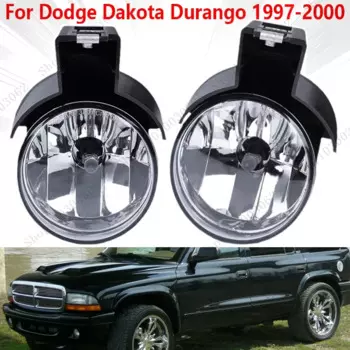Автомобильный передний бампер, противотуманная лампа дневного света для Dodge Dakota Durango 1997-1999 2000, аксессуары для противотуманных фар 55077266AC 55077267AC