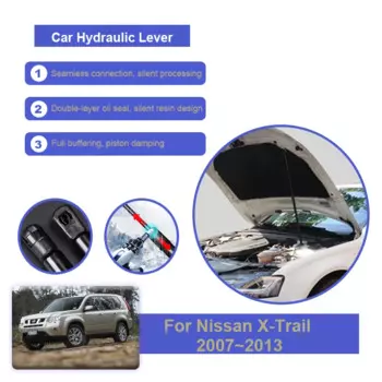 Автомобильный передний гидравлический стержень для Nissan X-Trail X Trail T31 2007 ~ 2013 металлический передний амортизатор на капоте, газовые стержни, поддерживающий комплект, автоаксессуары
