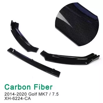 Автомобильный передний и задний бампер Lip Golf 7 7,5 MK7 GTI Body Kit Спойлер Сплиттер Диффузор Черный Carbon Fiber Canard Splitter ABS Пластик