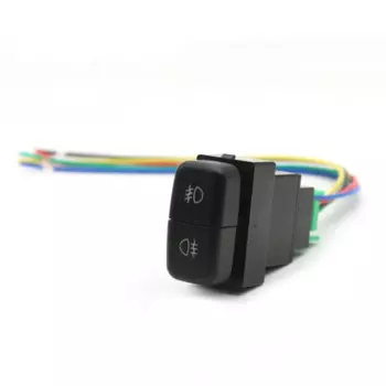 Автомобильный переключатель с двумя кнопками, 1 шт., светодиодный противотуманный фонарь DRL, кнопка управления питанием фар для Mitsubishi ASX Lancer Pajero V73 V93 V97