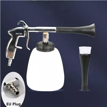 Автомобильный пистолет для сухой чистки, мойка высокого давления, водяной пистолет Tornado, аксессуары для глубокой очистки салона с щеткой, инструменты для чистки автомойки