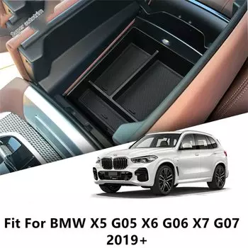 Автомобильный подлокотник, ящик для хранения, держатель для BMW X5 G05 X6 G06 X7 G07 2019-2024, консольный лоток, контейнер, органайзер, аксессуары для интерьера