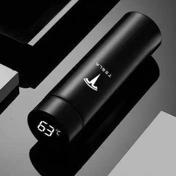 Автомобильный портативный кофейный термос, автомобильная умная изоляционная чашка из нержавеющей стали для Tesla Model 3 Model S X Tesla Model Y Roadster SpaceX