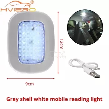 Автомобильный портативный купольный светильник для чтения, длинный овальный светодиодный USB перезаряжаемый салон автомобиля, дверь багажника, освещение на крыше, добро пожаловать, ночная сенсорная лампа