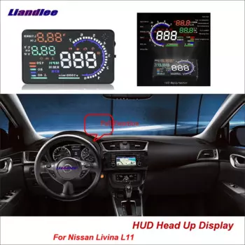 Автомобильный проектор HUD для Nissan Livina L11 2013-2018, цифровой спидометр, проектор расхода топлива