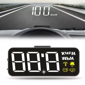 Автомобильный проектор скорости на лобовое стекло OBD2, спидометр KMH/Mile, температура воды, вольтметр