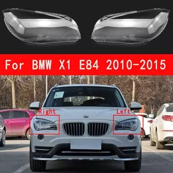 Автомобильный прозрачный корпус для BMW X1 E84 2010-2015, крышка фары, 1 пара линз, стеклянный абажур, крышка для автомобильных аксессуаров