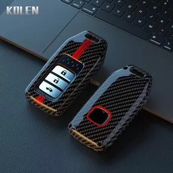 Автомобильный пульт дистанционного управления из АБС-углеродного волокна, оболочка, оболочка для Honda Civic City Accord CRV чехол Odyssey XR-V, аксессуары для телефона