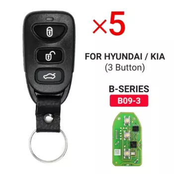 Автомобильный пульт дистанционного управления KEYDIY с 3 кнопками B-Series KD, Автомобильный ключ дистанционного управления для KD900 KD900 + URG200 B09-3 Mini для Hyundai Kia