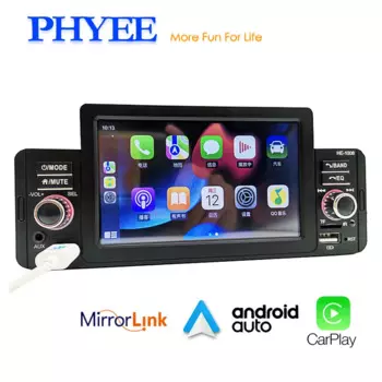 Автомобильный радиоприемник 1 Din 5 "CarPlay Bluetooth Android-Auto Громкая связь MP5 плеер TF USB FM стерео аудио система мультимедиа головное устройство 1008