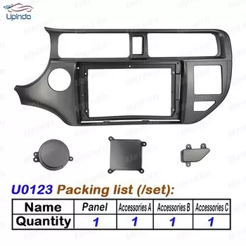 Автомобильный радиоприемник 2 Din, 9 дюймов, DVD, GPS, Mp5, пластиковая панель, рамка для Kia Rio Picanto Cerato 3 2015-2019 LHD, комплект крепления для приборной панели