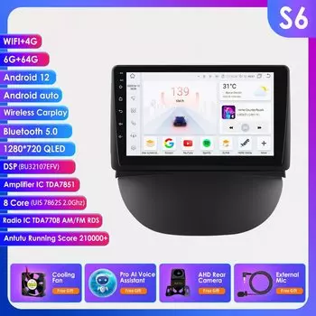 Автомобильный радиоприемник 4G Carplay Android Auto для Renault Symbol 2003-2008, авторадио, мультимедийный плеер, GPS navi, стерео 7862, экран головного устройства