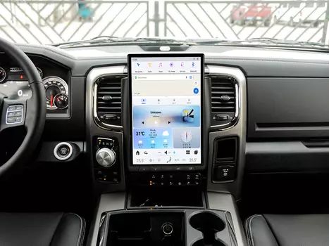 Автомобильный радиоприемник, экран 14,4 дюйма, Android, для Dodge Ram 2013, 2014, 2015, 2016, 2017, 2018, GPS-навигация, Автомобильный мультимедийный Головной блок