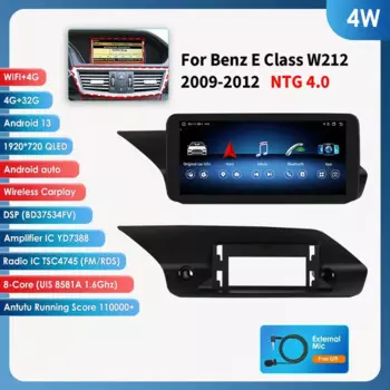 Автомобильный радиоприемник Android 13 Auto Carplay для Mercedes Benz W212 E-Class NTG 4,0 4,5 5,0 E200 E230 E260 E300 S212, автомобильная интеллектуальная система