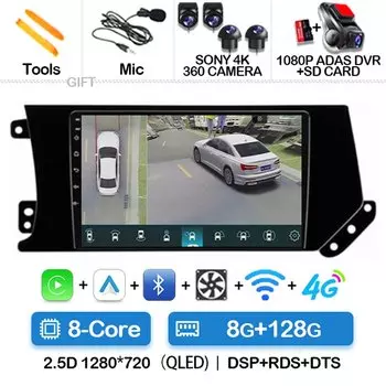 Автомобильный радиоприемник Android 14 для GREAT WALL Hover Haval F7 F7X 2019-2020, автомобильный мультимедийный видеоплеер, навигация, GPS, стерео, 4G