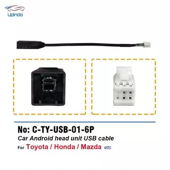 Автомобильный радиоприемник аудио разъем Android головное устройство стерео 4 6-контактный USB кабель жгут проводов адаптер для Toyota Honda Mazda