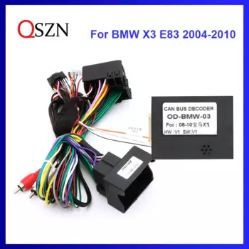 Автомобильный радиоприемник Canbus Box декодер OD-BMW-03 для BMW X3 E83 16-контактный жгут проводов силовой кабель