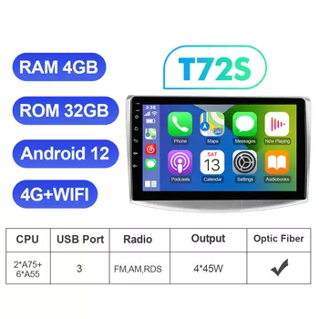 Автомобильный радиоприемник ISUDAR T72 QLED Android 12 для VW/Volkswagen/Passat B7 CC B6, Автомобильный мультимедийный проигрыватель с ОЗУ 8 Гб CANBUS Carplay DSP GPS DVR No 2din