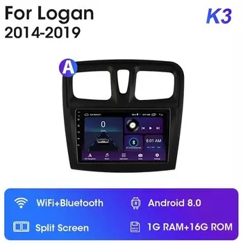 Автомобильный радиоприемник JMCQ 2Din 4G Android 12 для Renault Logan 2 2012-2019 Sandero 2 2014-2019 навигация Carplay мультимедийный видеоплеер