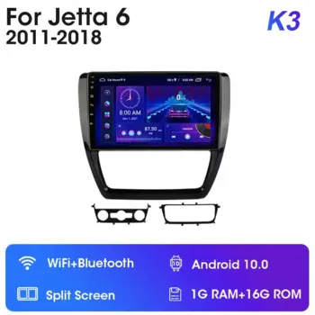 Автомобильный радиоприемник JMCQ для VW Volkswagen Jetta 6 2011-2018, мультимедийный видеоплеер, навигация, GPS, головное устройство Carplay 2Din 4G Android 13