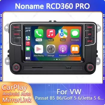 Автомобильный радиоприемник Noname RCD360 Pro Carplay Android Auto 6.5 дюймов MIB Bluetooth плеер для VW Golf MK5 MK6 Passat B5 B6 B7 CC Jetta 5 6