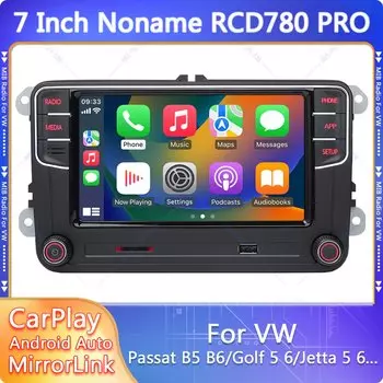 Автомобильный радиоприемник Noname RCD780 Pro Carplay 7-дюймовый сенсорный экран Android, Автомобильный плеер, Bluetooth для VW Caddy Passat B5 B6 7 Golf CC Tiguan