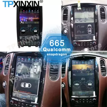 Автомобильный радиоприемник Qualcomm Tesla с экраном Android 11 1 Din стерео приемник для Infiniti QX50 EX25 EX35 2009-2019 GPS Navi аудио головное устройство