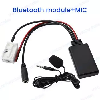 Автомобильный радиоприемник с 12-контактным разъемом Bluetooth 5,0, Aux-адаптер, беспроводной аудиокабель для Mercedes Benz W169 W245 W203 W209 W164 Audio CD 20 50 30